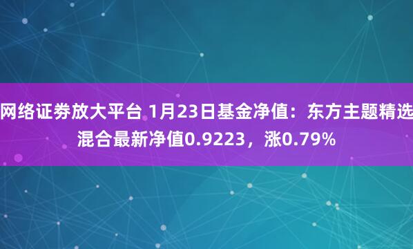 网络证劵放大平台 1月23日基金净值：东方主题精选混合最新净值0.9223，涨0.79%