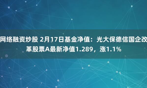 网络融资炒股 2月17日基金净值：光大保德信国企改革股票A最新净值1.289，涨1.1%