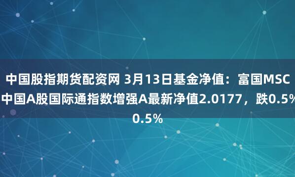 中国股指期货配资网 3月13日基金净值：富国MSCI中国A股国际通指数增强A最新净值2.0177，跌0.5%